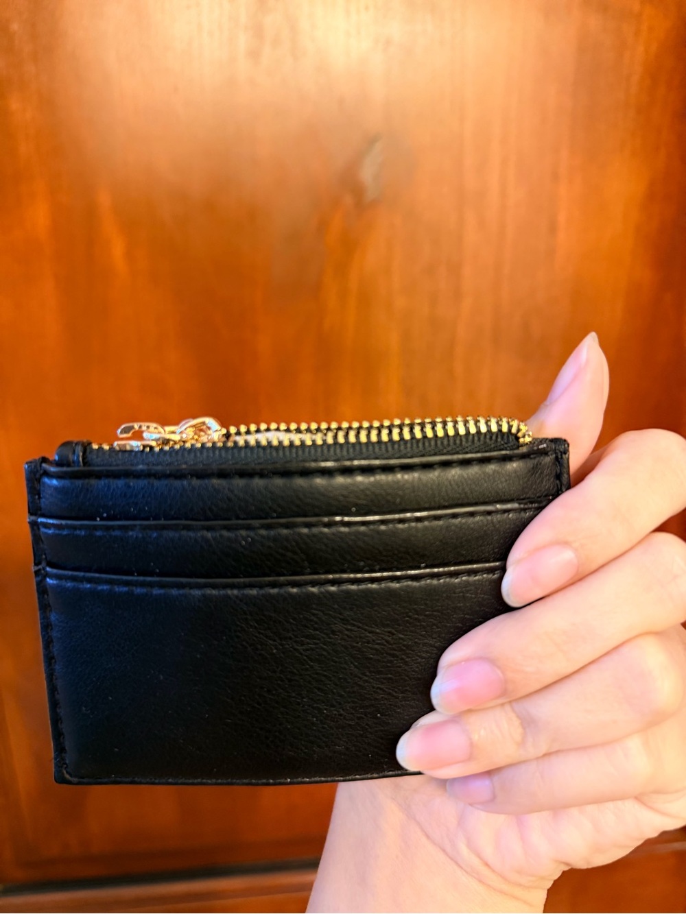 NWT Victoria Secret Black Quilted Card Case with Keyring - Picture 3 of 6